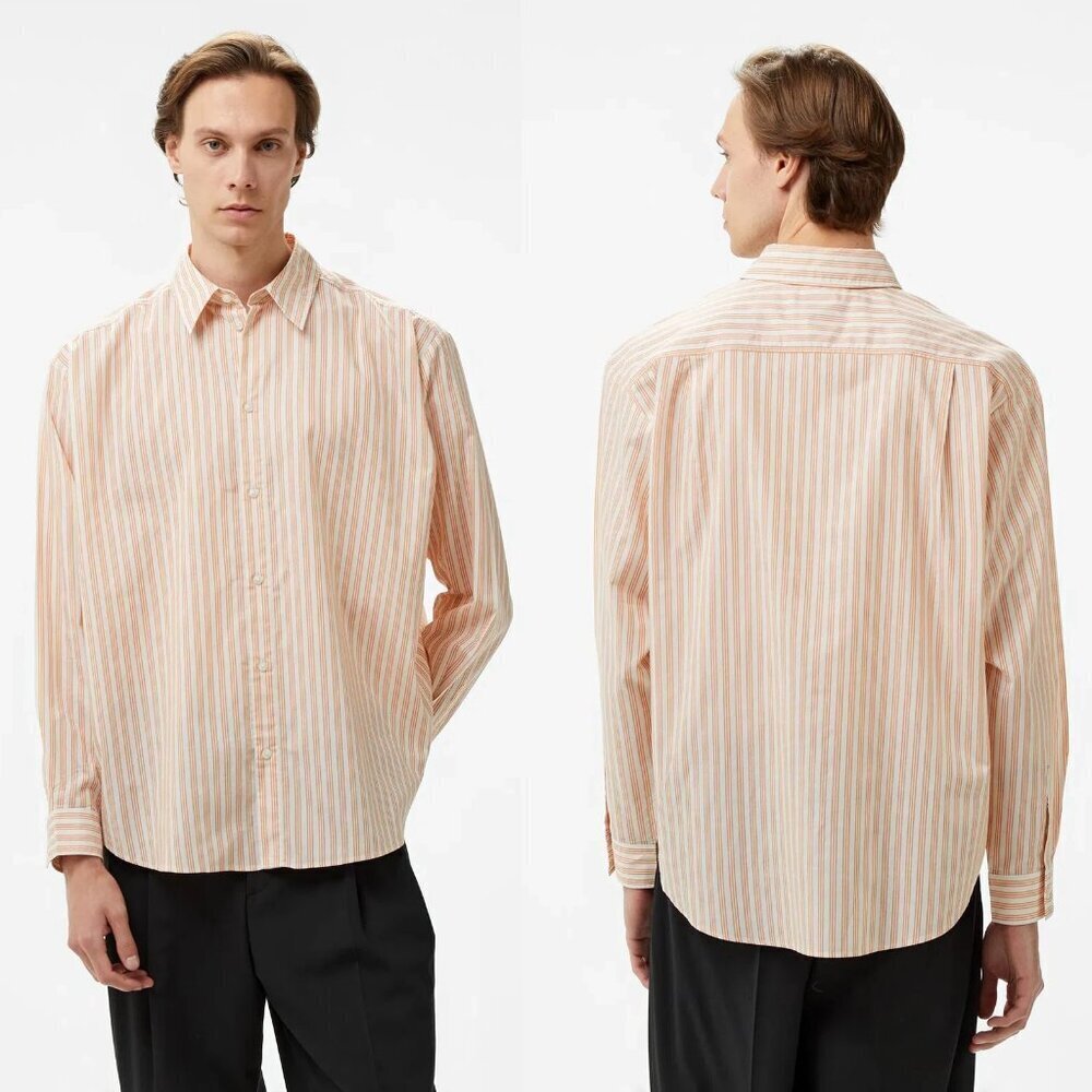 NWT New Hugo Boss Ellisoe Striped Button Up Shirt Size M